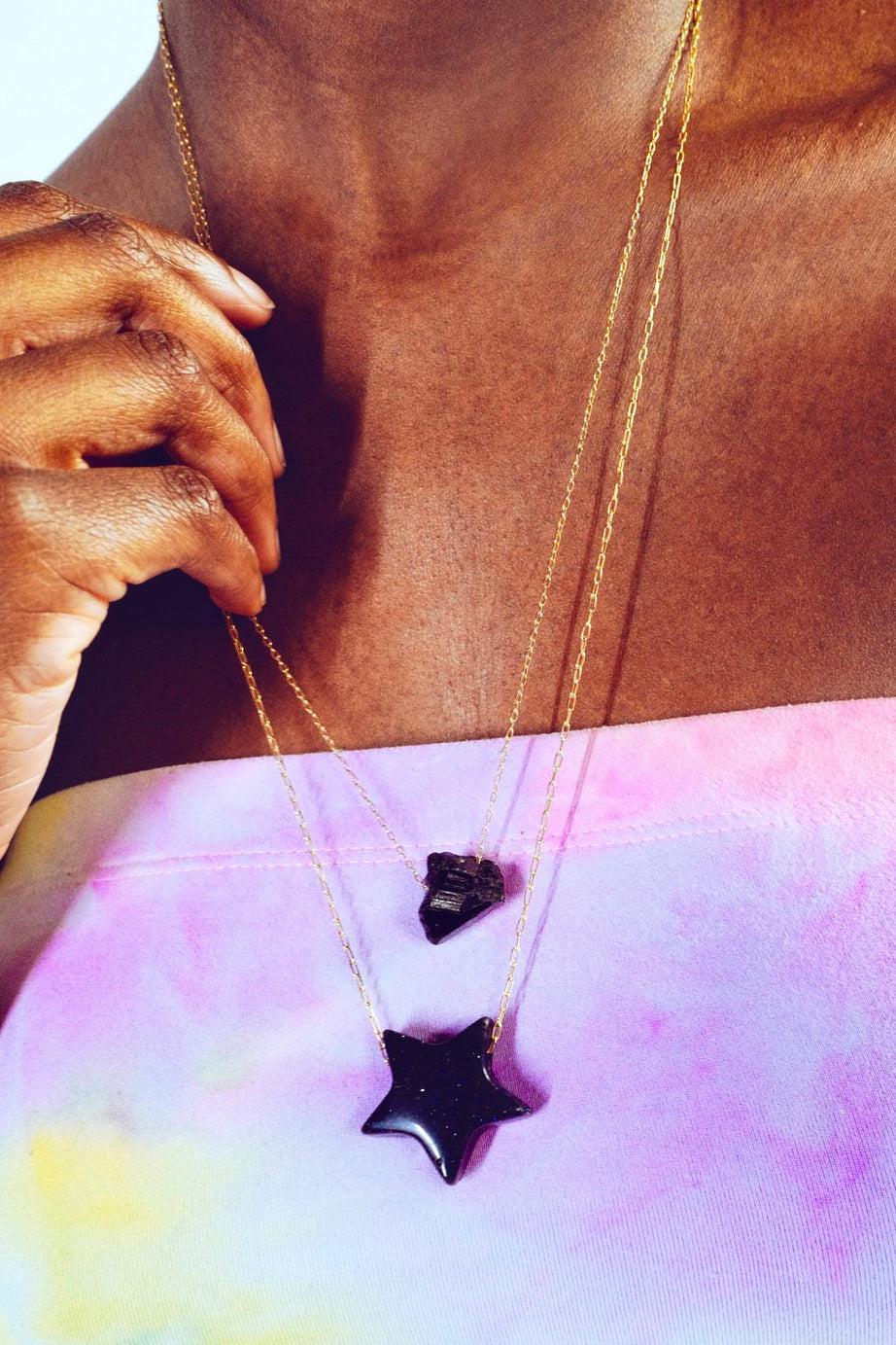 Titanium Quartz Crystal Necklace