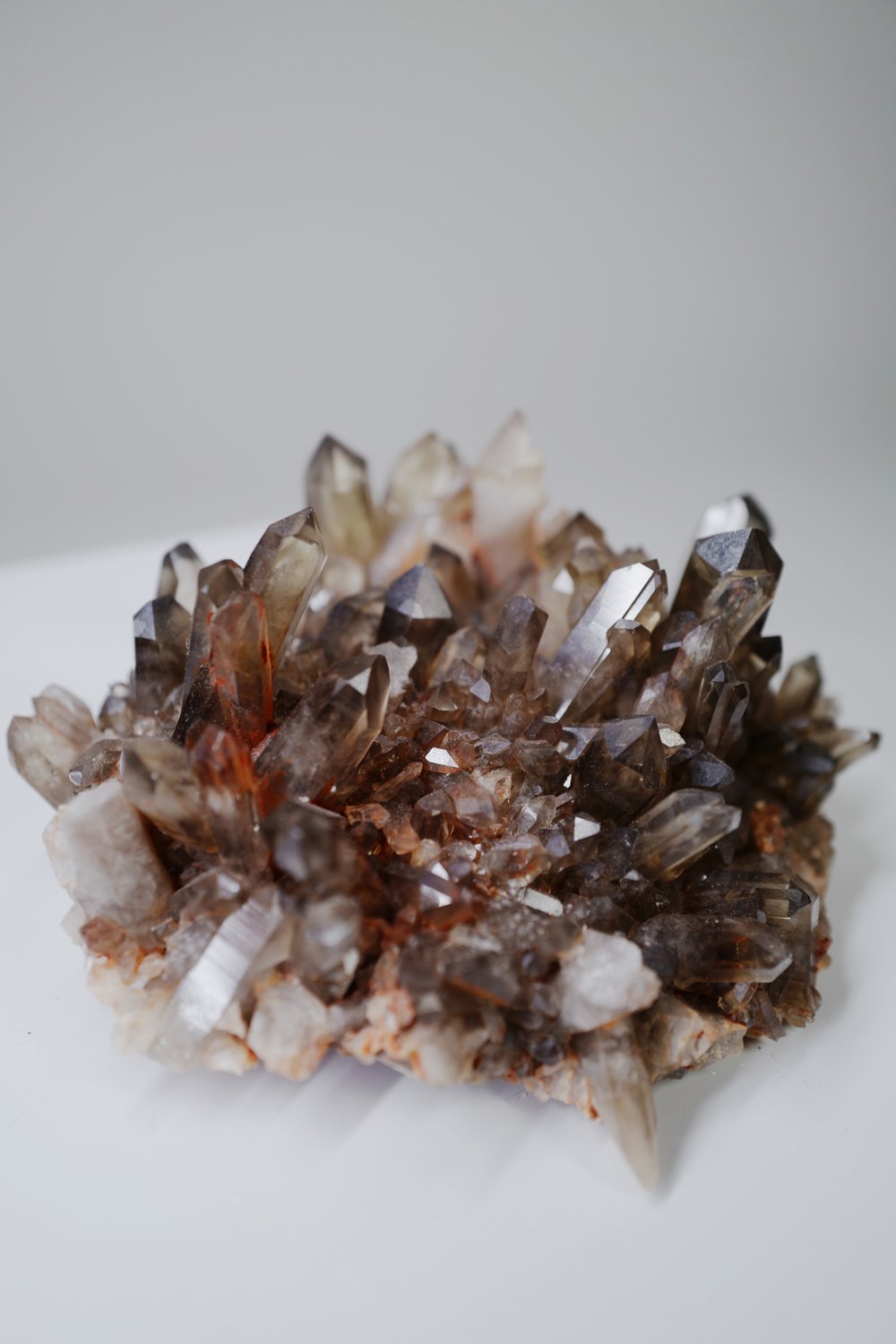 Natural Smoky Quartz Crystal Cluster